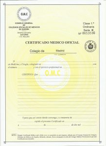 Certificado mÃ©dico buceo