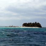 Isla de kalanggaman desde el barco